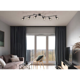 Luminosa Lighting Luminosa Xara I Ceiling Spotlight Bar Matt Black 6X E14 - thumbnail 5