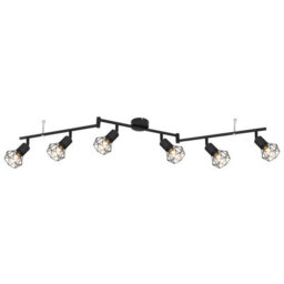 Luminosa Lighting Luminosa Xara I Ceiling Spotlight Bar Matt Black 6X E14