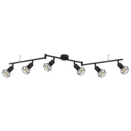 Luminosa Lighting Luminosa Xara I Ceiling Spotlight Bar Matt Black 6X E14 - thumbnail 2