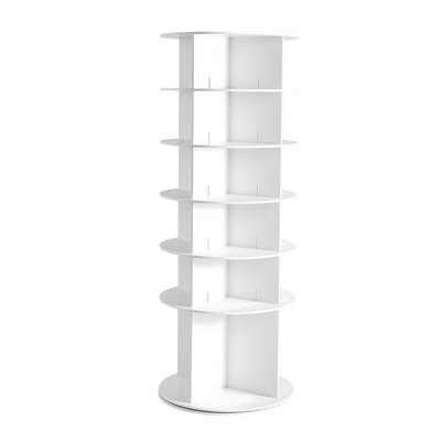 Vevor 6 Tiers Rotating Shoe Rack Tower, 360 Spinning Shoe Rack, Revolving Storage Round Carousel Display, Freestanding - image 1