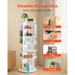 Vevor 6 Tiers Rotating Shoe Rack Tower, 360 Spinning Shoe Rack, Revolving Storage Round Carousel Display, Freestanding - thumbnail 7