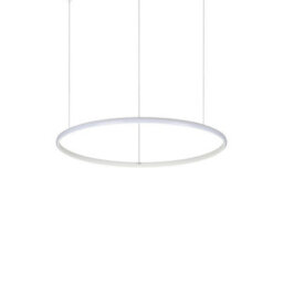 Ideal Lux Luminosa Hulahoop Led Decorative Round Integrated Pendant Light White, 3000K