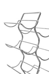 Orsina 12 Bottle Chrome Wine Rack, Stylish And Durable Metal Rack For Storing Wine Bottles, Sleek Chrome Finish - thumbnail 4