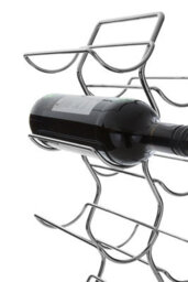 Orsina 12 Bottle Chrome Wine Rack, Stylish And Durable Metal Rack For Storing Wine Bottles, Sleek Chrome Finish - thumbnail 3