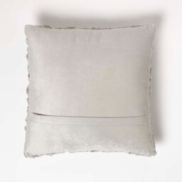 Homescapes Grace Pleated Grey Velvet Cushion - thumbnail 3