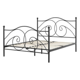 Beliani Bed Metal Dinard 140 X 200 Cm (Eu Double) Black - thumbnail 9
