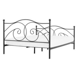 Beliani Bed Metal Dinard 140 X 200 Cm (Eu Double) Black - thumbnail 8