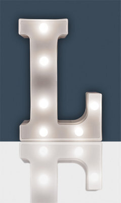 St Helens Home And Garden Battery Operated 3D Led Letter L Light - image 1
