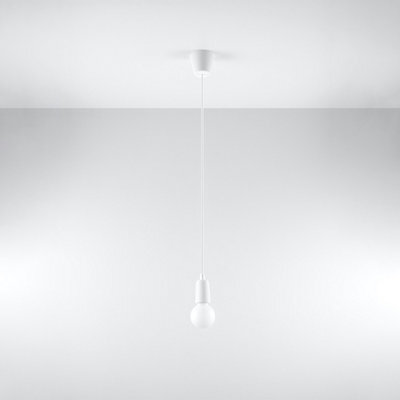Sollux Lighting Diego Polyvinyl Chloride (Pvc) White 1 Light Classic Pendant Ceiling Light