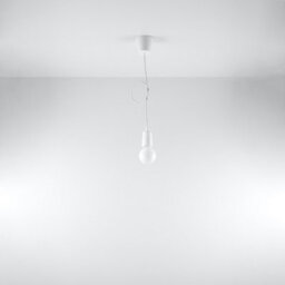 Sollux Lighting Diego Polyvinyl Chloride (Pvc) White 1 Light Classic Pendant Ceiling Light - thumbnail 5