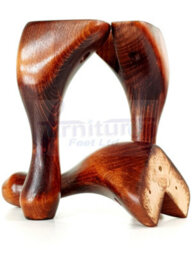 L&F Queen Anne Wooden Legs 150mm High Set Of 4 Mahogany Wash Replacement Furniture Feet Chairs Sofas Footstools (Self Fixed) - thumbnail 6