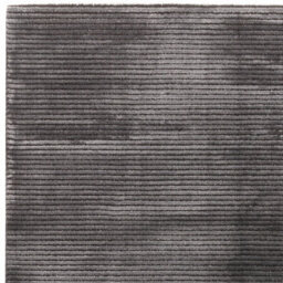 Charcoal Plain Striped 11mm Pile Anti-Shed Rug For Bedroom, Dining Room, Stain-Resistant Modern Area Rug-120Cm X 170Cm - thumbnail 2