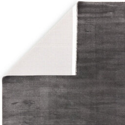 Charcoal Plain Striped 11mm Pile Anti-Shed Rug For Bedroom, Dining Room, Stain-Resistant Modern Area Rug-120Cm X 170Cm - thumbnail 5