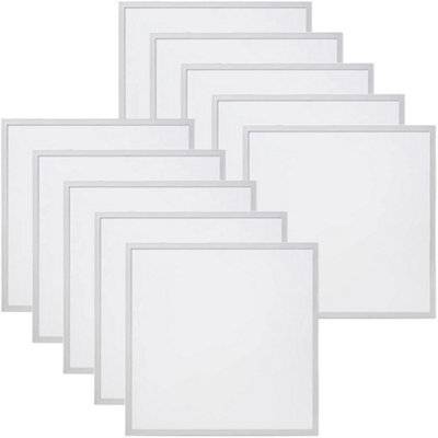 Plum&clay Backlit Ceiling Tile Led Panel Light White 30W Pack Of 10 (L)595mm - image 1