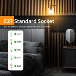 Costway Industrial Floor Lamp Standing Lamp With Hanging Glass Lampshade & Foot Switch Black - thumbnail 5