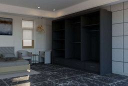 Sliding Wardrobes 4 u LTD Modern High Gloss And Mirrored Sliding Wardrobe Black 253Cm - thumbnail 2