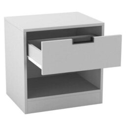 Urbn-Living Urbnliving 47Cm Height Drawer Bedside White Table Nightstand Shelf Cabinet Storage Unit Bedroom Furniture Set Of 2 - thumbnail 6