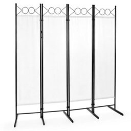 4 Panels Folding Room Divider Lightweight Wall Partition 180Cm Privacy Screen - thumbnail 3
