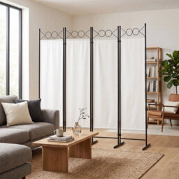 4 Panels Folding Room Divider Lightweight Wall Partition 180Cm Privacy Screen - thumbnail 1