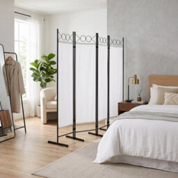 4 Panels Folding Room Divider Lightweight Wall Partition 180Cm Privacy Screen - thumbnail 4
