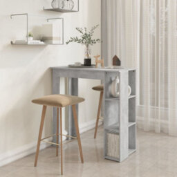 Vidaxl Bar Table With Shelf Concrete Grey 102X50X103.5 Cm Engineered Wood - thumbnail 6