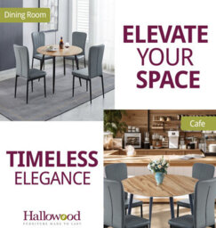 Hallowood Furniture Cullompton Small Round Dining Table 90Cm With 4 Faux Leather Grey Chairs - thumbnail 6