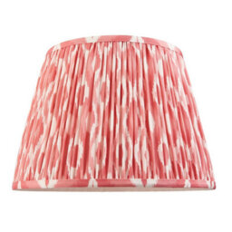 Luminosa Lighting Luminosa Higgledy Gloss Cotswold Green Paint Floor Lamp With Coral Pink Fabric Ikat Shade 35Cm E27 - thumbnail 7