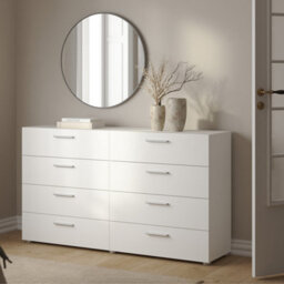 Furniture To Go Pepe Wide Chest Of 8 Drawers (4+4) In White - thumbnail 7