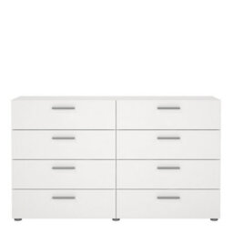 Furniture To Go Pepe Wide Chest Of 8 Drawers (4+4) In White - thumbnail 2
