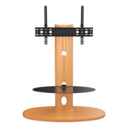 "Avf Affinity Chepstow 93Cm Oval Pedestal Tv Stand, For Tvs 32-65"" - Oak" - thumbnail 3