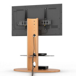 "Avf Affinity Chepstow 93Cm Oval Pedestal Tv Stand, For Tvs 32-65"" - Oak" - thumbnail 4