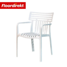 Floordirekt Stackable Garden Chair Weather Resistant Uv Protected Patio Balcony Dining Seat White 60 X 51 Cm - thumbnail 5