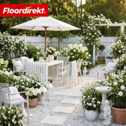 Floordirekt Stackable Garden Chair Weather Resistant Uv Protected Patio Balcony Dining Seat White 60 X 51 Cm - thumbnail 7