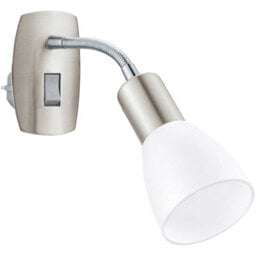Loops Sleek Modern Satin Nickel And Chrome Led Wall Light For Indoor Spaces - thumbnail 1
