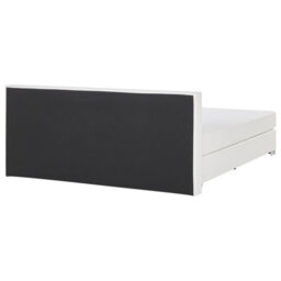 Beliani Divan Bed Faux Leather President 180 X 200 Cm (Eu Super King) White - thumbnail 5
