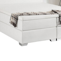 Beliani Divan Bed Faux Leather President 180 X 200 Cm (Eu Super King) White - thumbnail 9