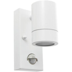 Outdoor Ip44 Wall Downlight With Pir Sensor - 7W Gu10 Led - Gloss White - thumbnail 3