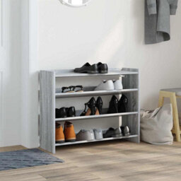 Berkfield Shoe Rack Grey Sonoma 80X25X61.5 Cm Engineered Wood - thumbnail 3