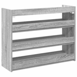 Berkfield Shoe Rack Grey Sonoma 80X25X61.5 Cm Engineered Wood - thumbnail 6