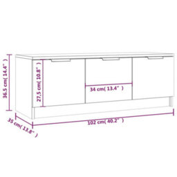 Vidaxl Tv Cabinet Concrete Grey 102X35X36.5 Cm Engineered Wood - thumbnail 3