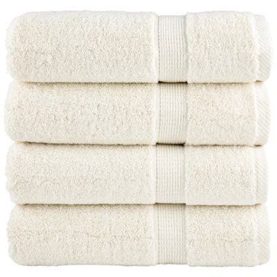 Berkfield Premium Shower Towels Solund 4 Pcs Cream 70X140 Cm 600 Gsm - image 1