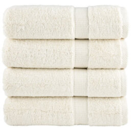 Berkfield Premium Shower Towels Solund 4 Pcs Cream 70X140 Cm 600 Gsm