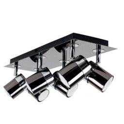 Valuelights Rosie Black Ceiling Bar Spotlight And Gu10 Spotlight Led 5W Warm White 3000K Bulbs