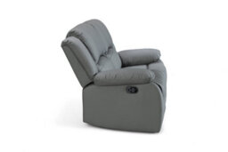 Grey Faux Leather 2 Seater Recliner Sofa Varesa - thumbnail 6