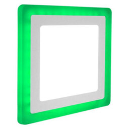 Long Life Lamps Company 12W Recessed Ceiling Led Square Ring Panel Green - thumbnail 1