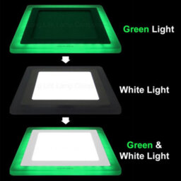 Long Life Lamps Company 12W Recessed Ceiling Led Square Ring Panel Green - thumbnail 7