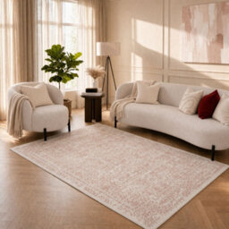 The Rugs Montana Cream And Rose Oriental Area Rug And Runner Soft Durable Pet Friendly Easy To Clean Living Room Bedroom 3716Crrs - thumbnail 6