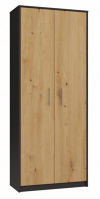 Oliv 2D Storage Cabinet Anthracite Artisan Oak - image 1