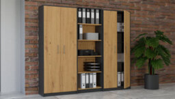 Oliv 2D Storage Cabinet Anthracite Artisan Oak - thumbnail 8