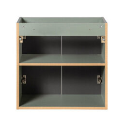 Heze Furniture Line Reed 2 Door Bathroom Cabinet Vanity Unit 60Cm With Built-In Basin Sage - thumbnail 5